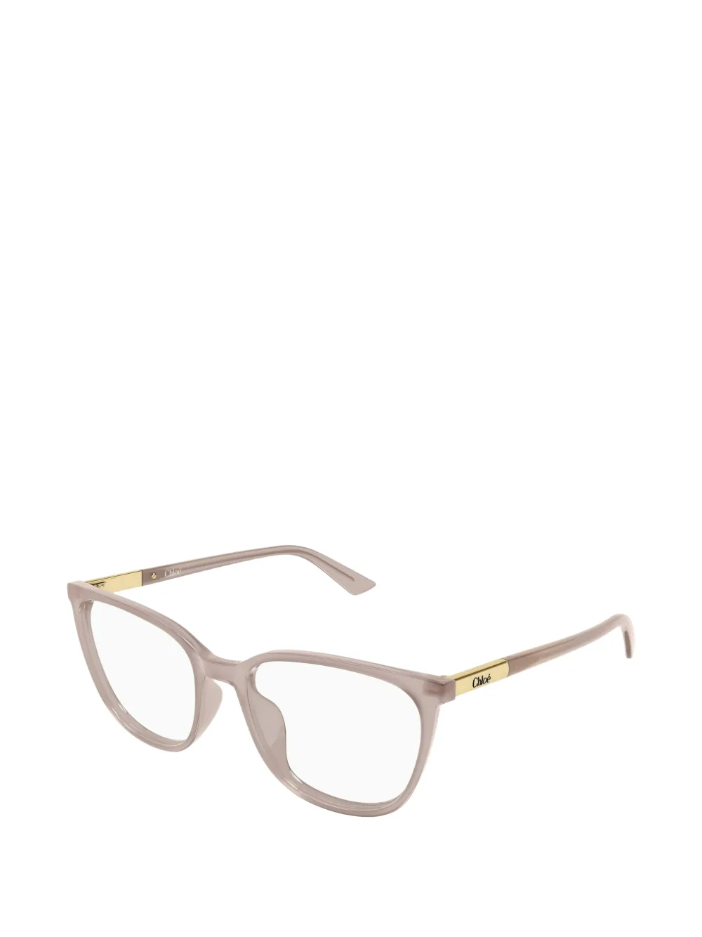 Chloé Eyewear Bril met cat-eye montuur en gegraveerd logo Beige