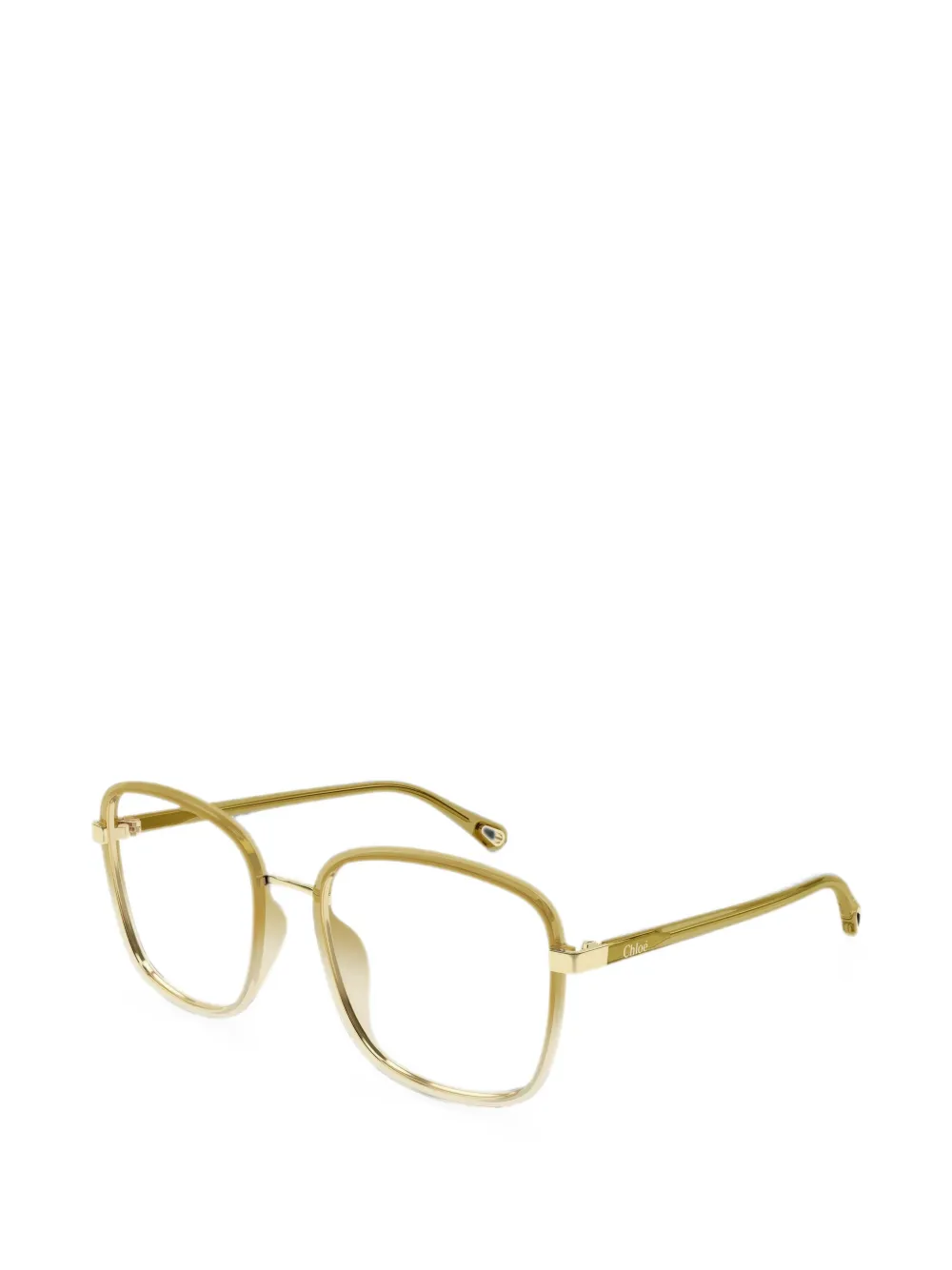 Chloé Eyewear Bril met vierkant montuur Beige