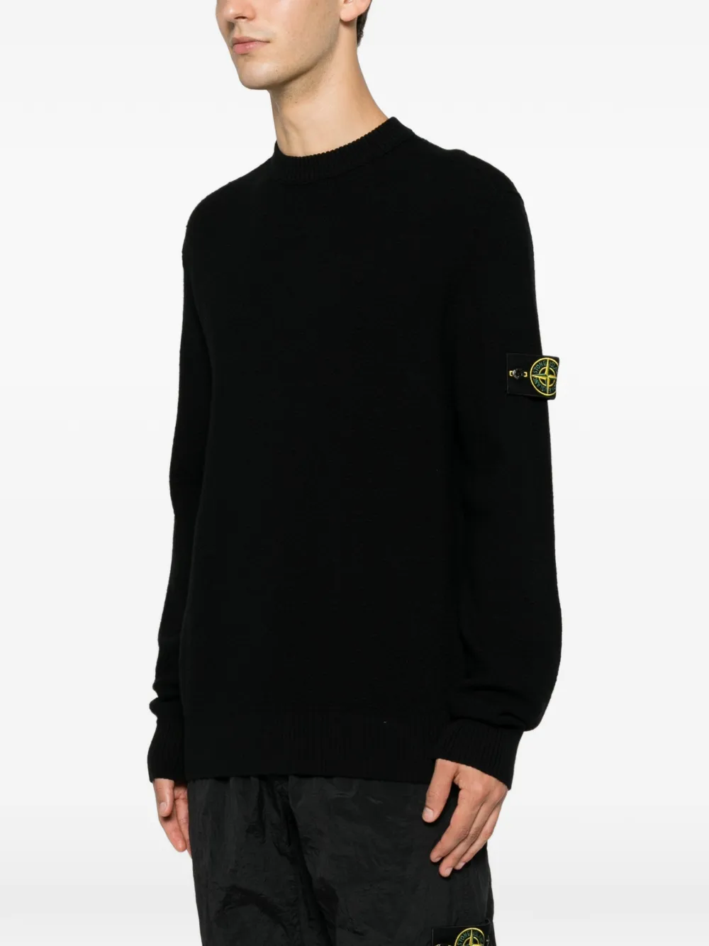 Stone Island 5100011 pure RWS wollen trui Zwart
