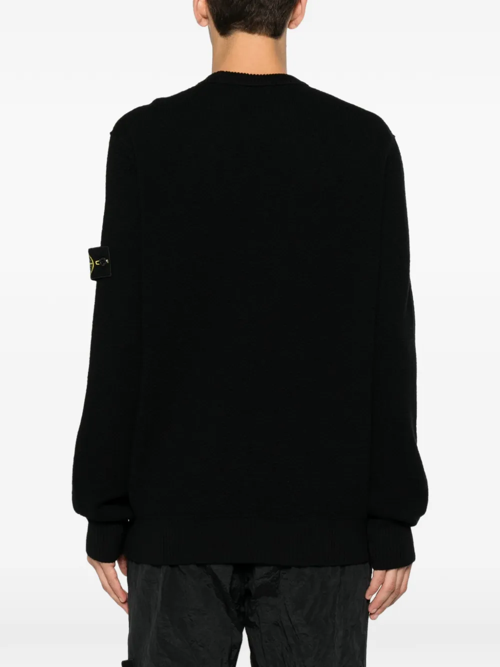 Stone Island 5100011 pure RWS wollen trui Zwart
