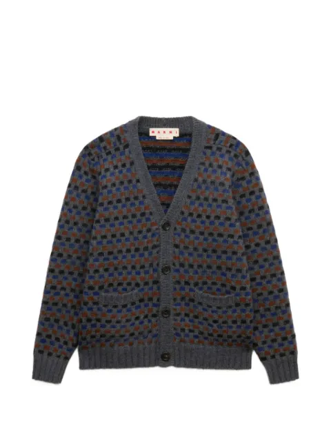 Marni жаккардовый кардиган Shetland