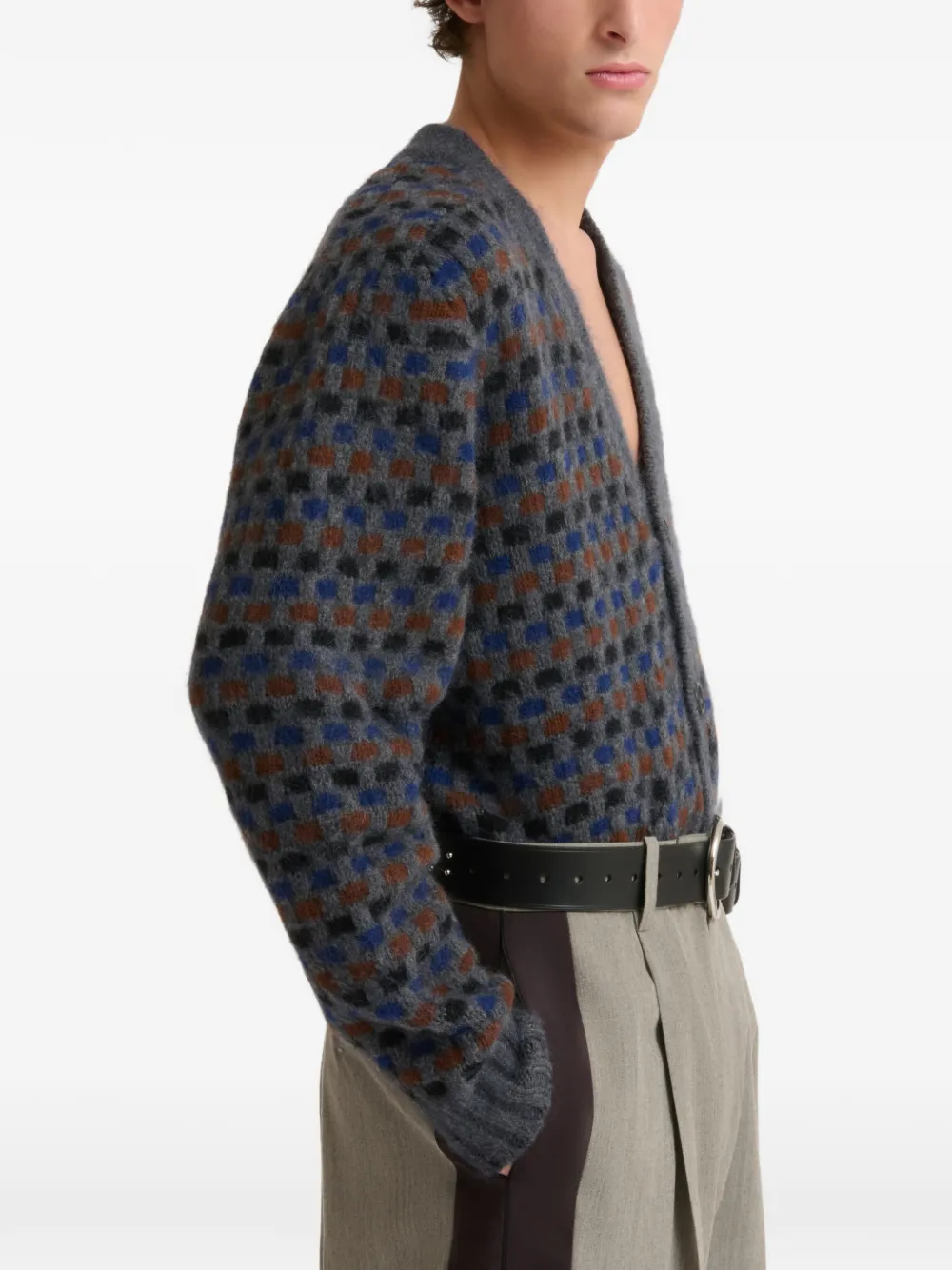 Marni Shetland wollen jacquard vest Grijs