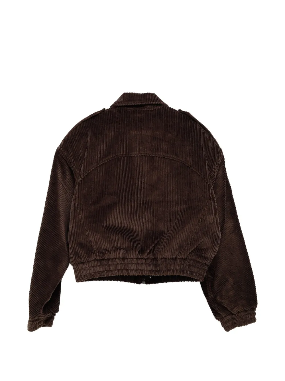 Vaquera Cropped jack met ribfluwelen textuur Bruin