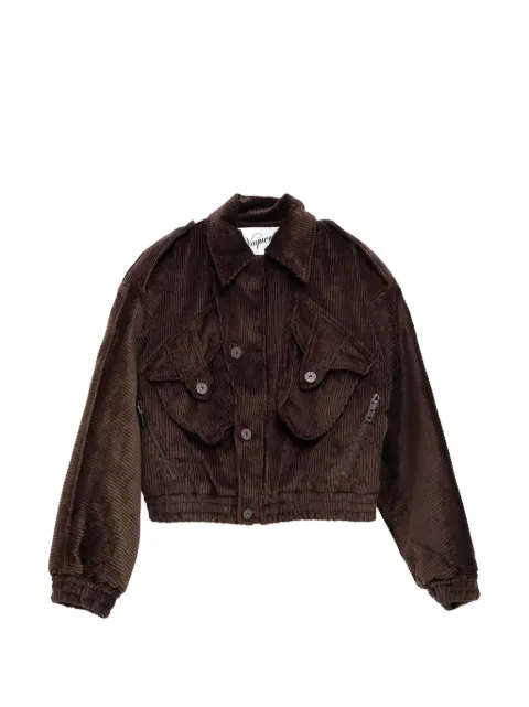 Vaquera corduroy-textured cropped jacket