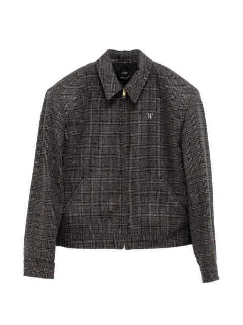 Willy Chavarria check-pattern embroidered-logo shirt jacket