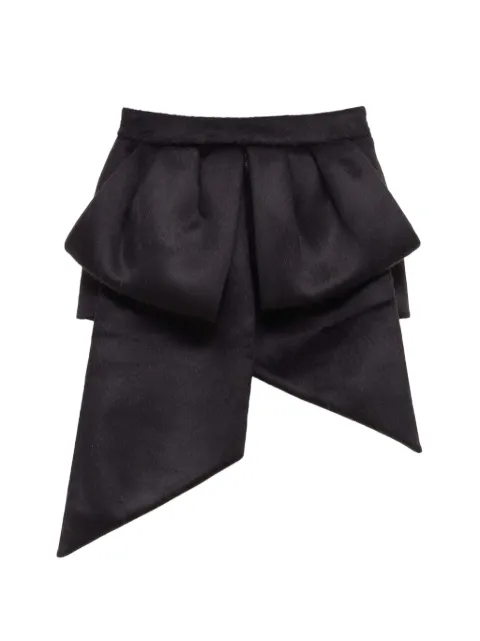 Vaquera bow-detail asymmetric mini skirt
