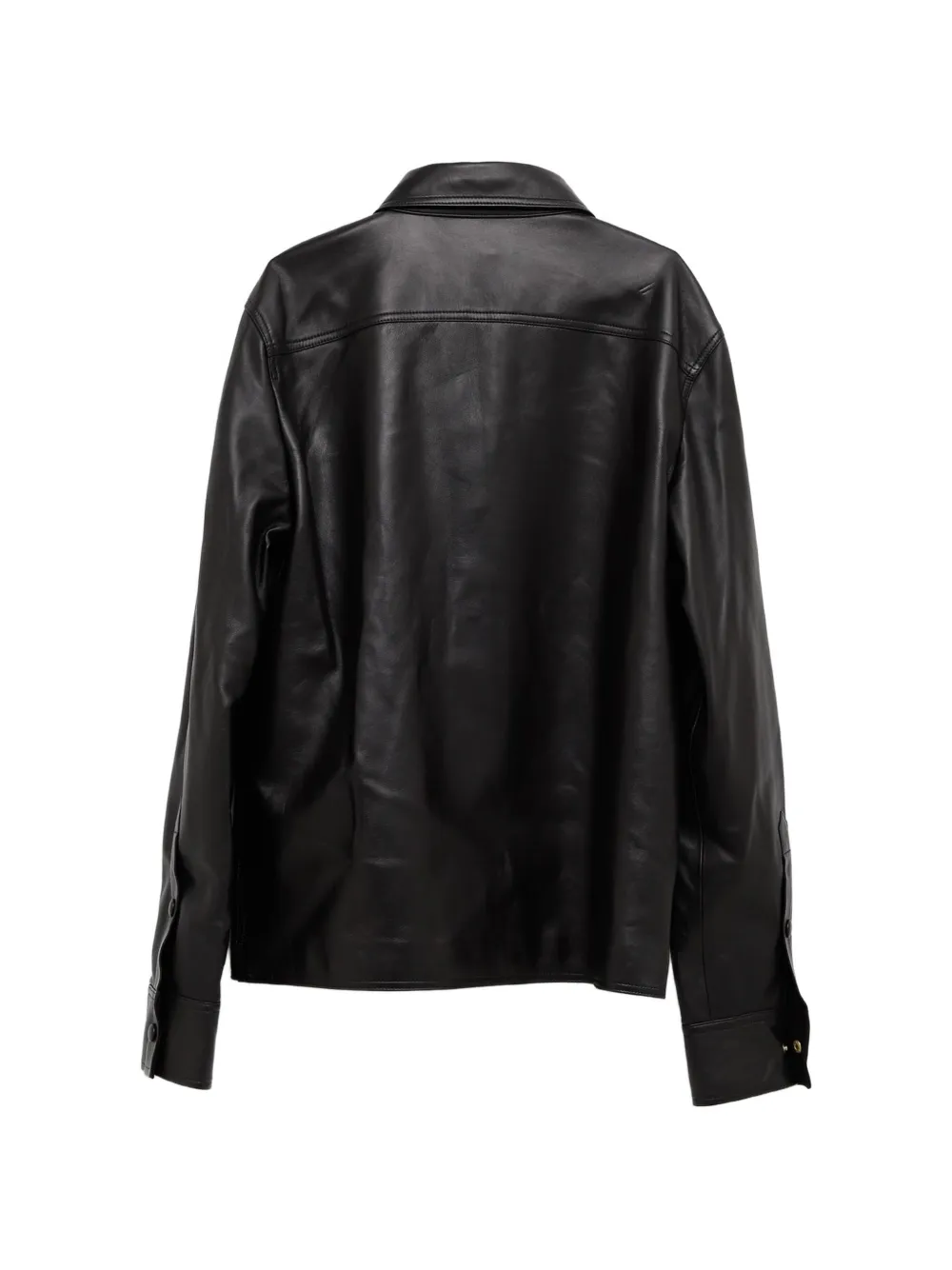 Willy Chavarria Chente leather shirt Zwart