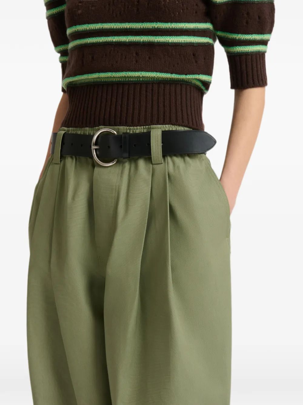 Marni Canvas plooibroek Groen