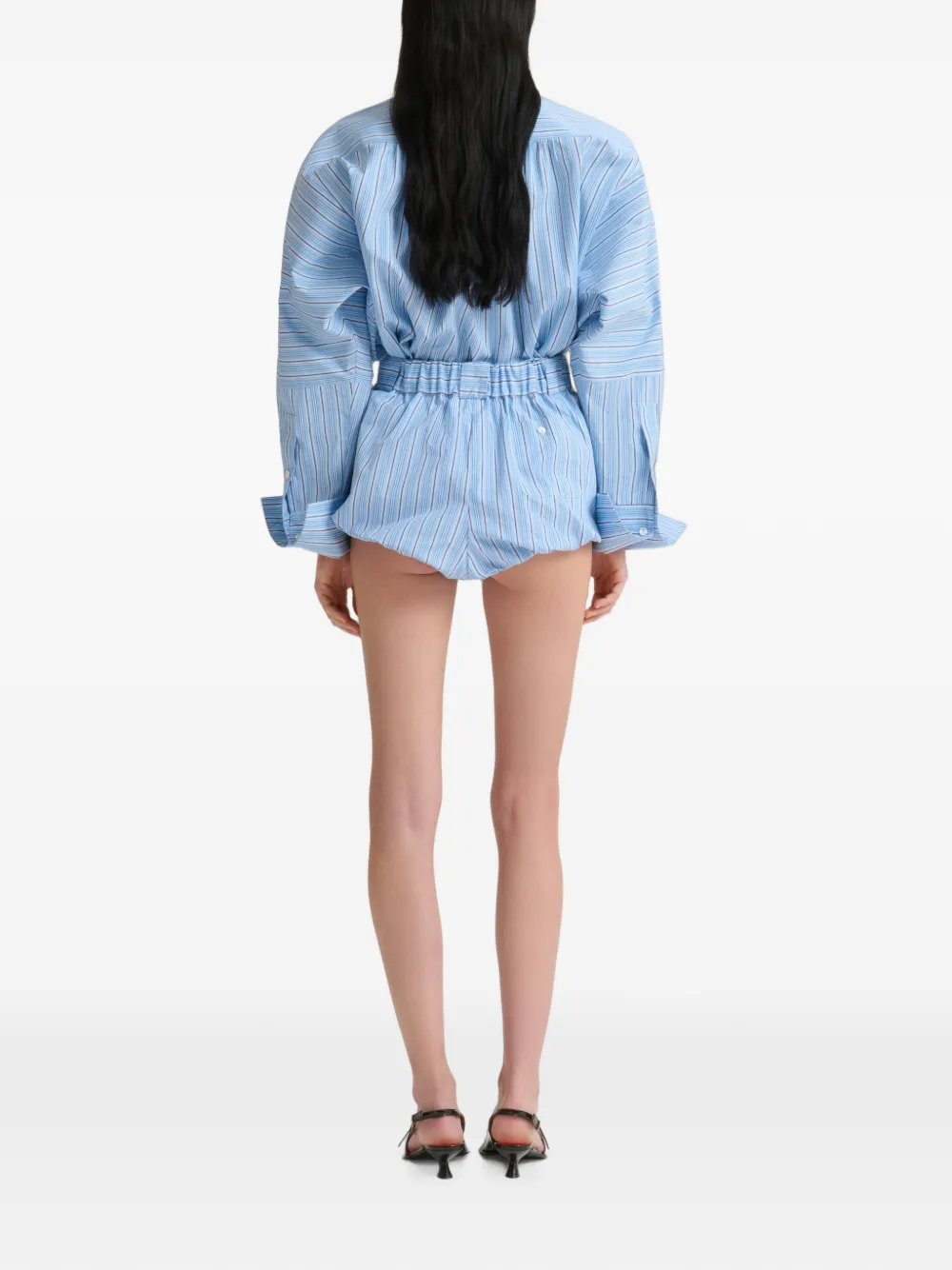 Marni Gestreepte popeline blouse Blauw