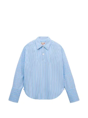 Sacai ストライプ シャツ | ブルー | FARFETCH JP