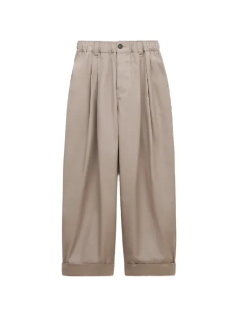 Marni pants de lona gris con pliegues