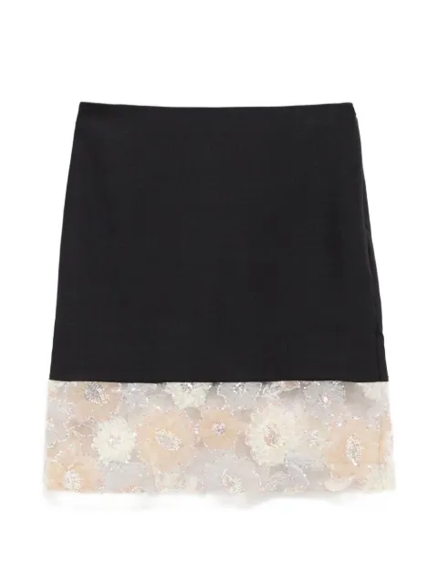 Paloma Wool Sooka sequin-embellished floral-lace straight mini skirt