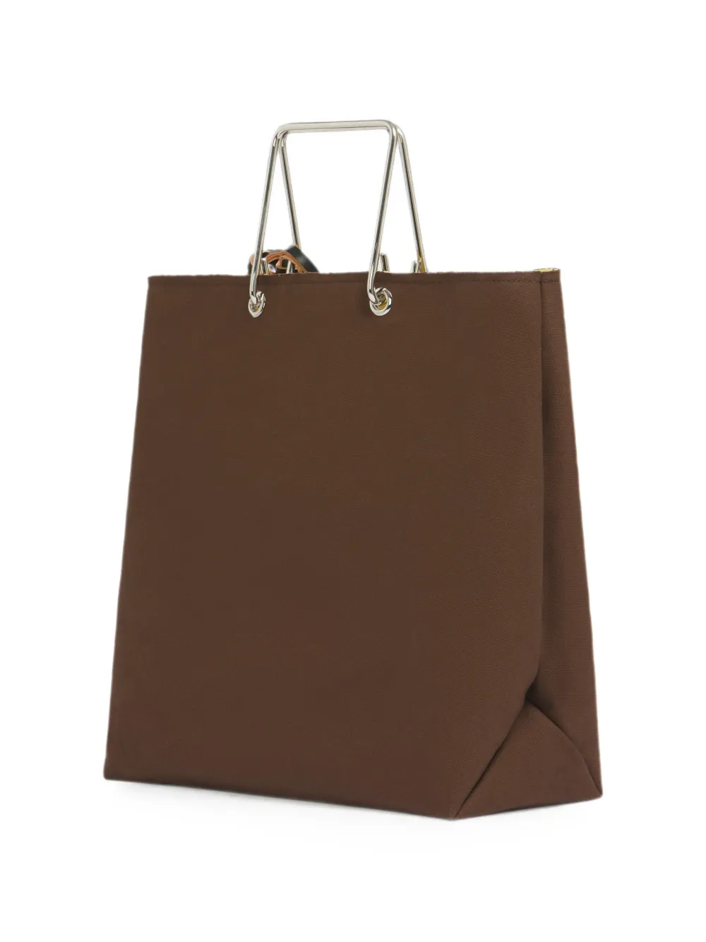 Marni Canvas shopper met metalen handvatten Bruin