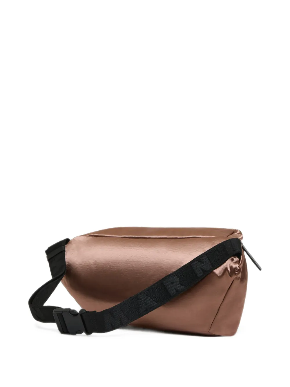 Marni Satijnen heuptas met logopatch Bruin