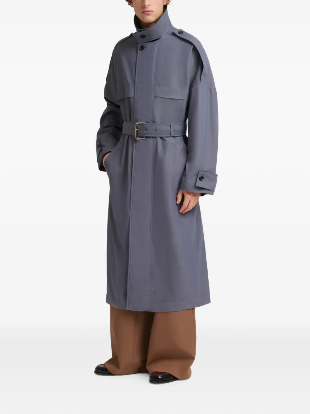 Marni Trenchcoat met ceintuur Blauw