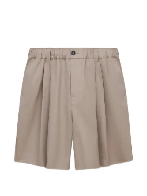 Marni grey canvas shorts with pleats