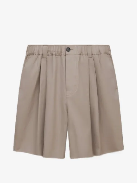 Marni shorts de lona gris con pinzas