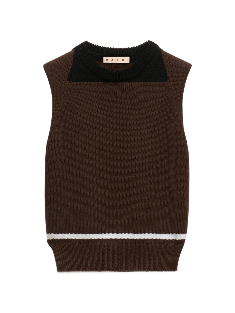 Marni raglan cap-sleeve sweater - Marrone