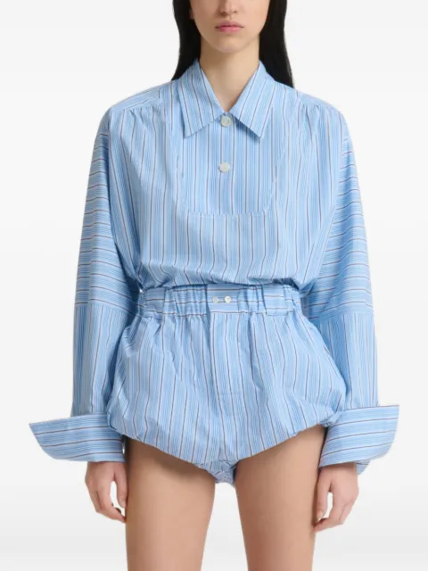 Marni light blue striped poplin bloomers