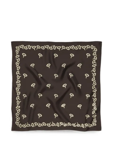 Marni brown silk foulard with floral print