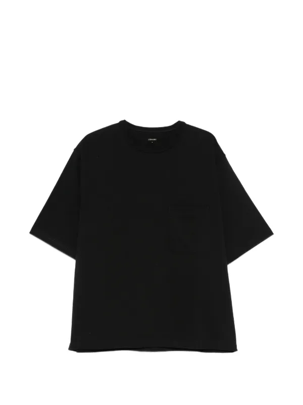 Lemaire Boxy T-shirt in Compact Cotton Jersey in Black
