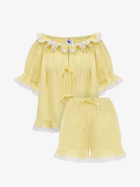 Sleeper Romantica Pyjama mit Spitzenbesatz