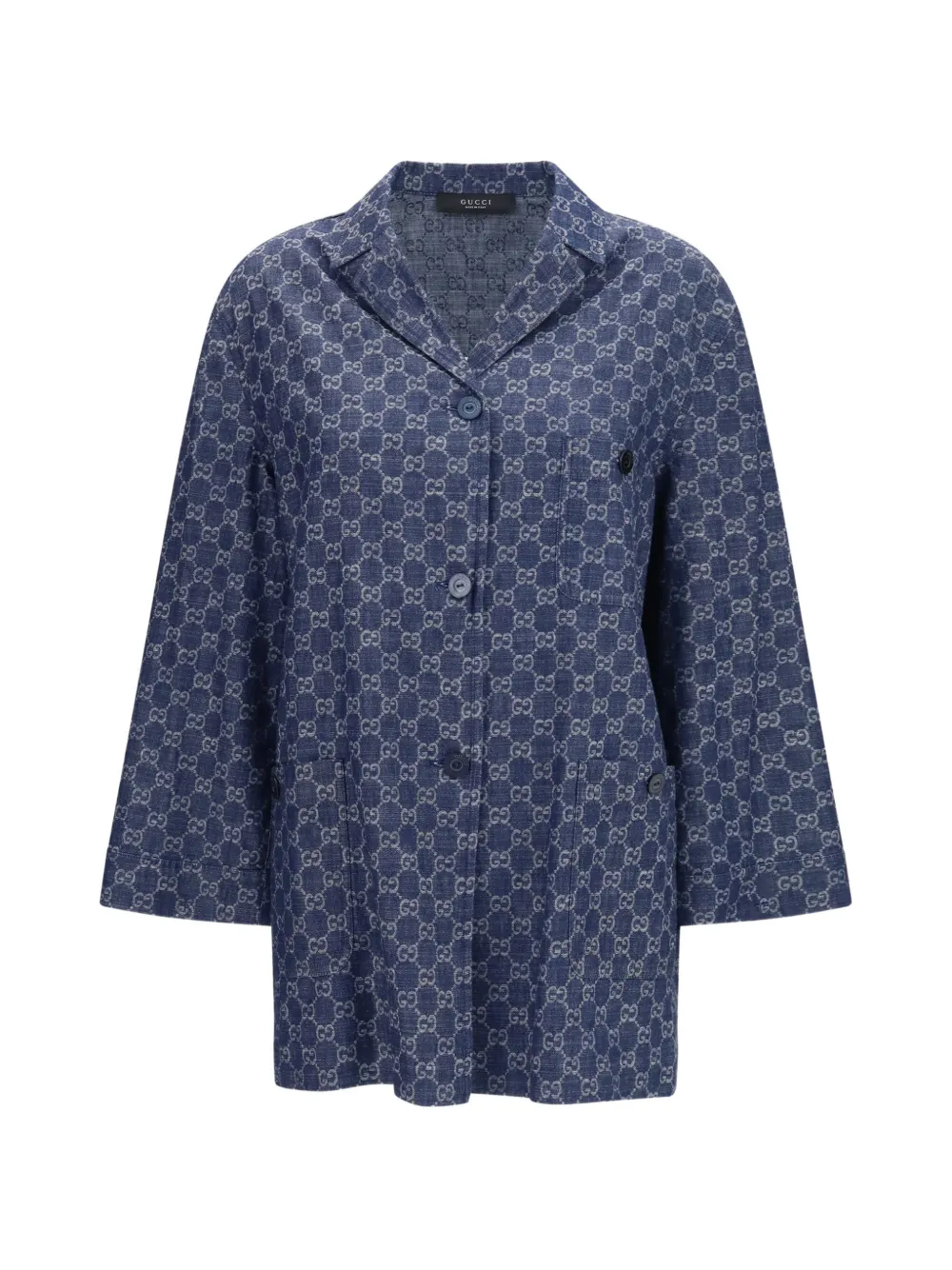 Gucci GG jacquard denim jacket - Blau