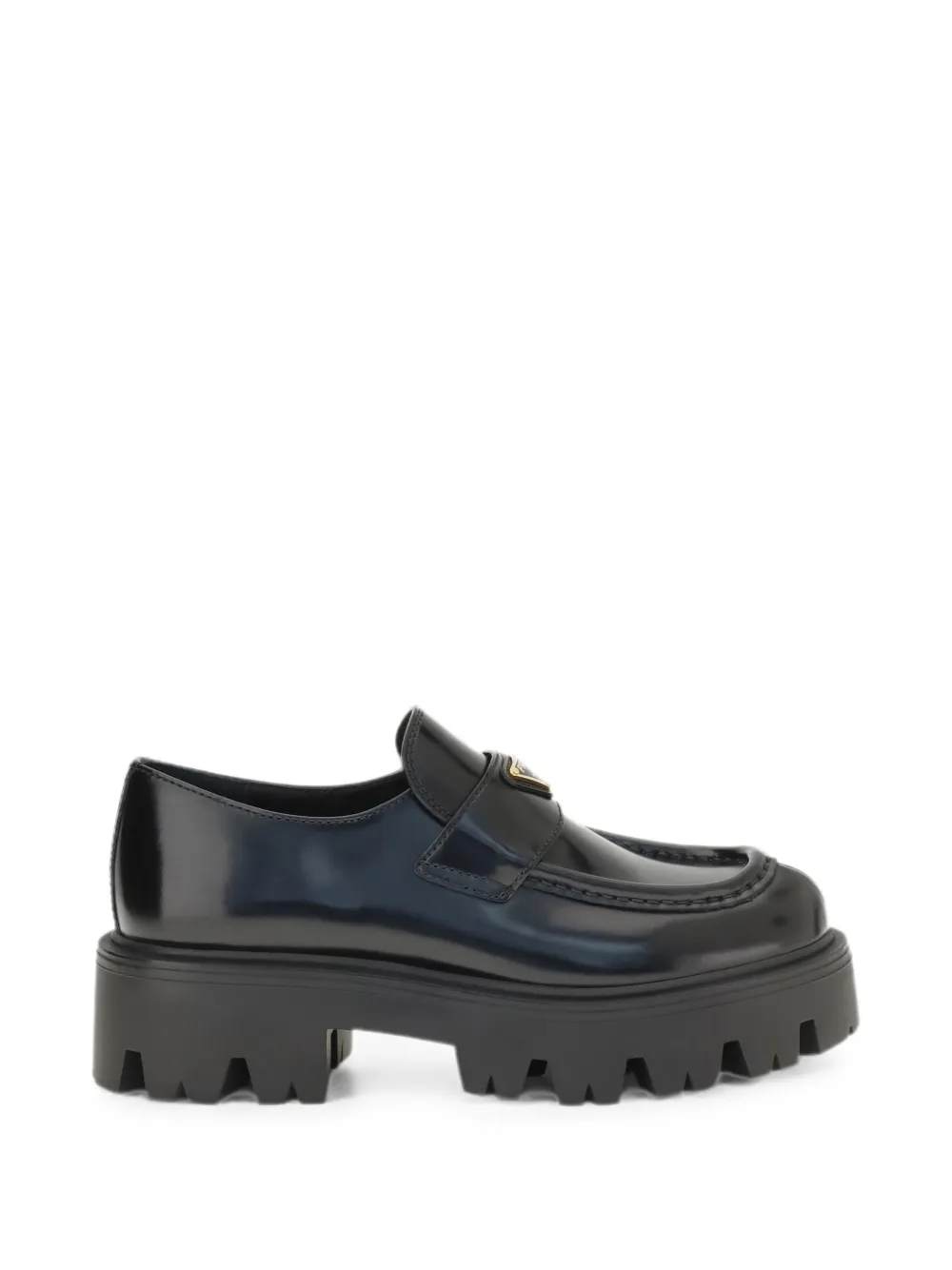Prada logo-plaque chunky-sole loafers - Nero