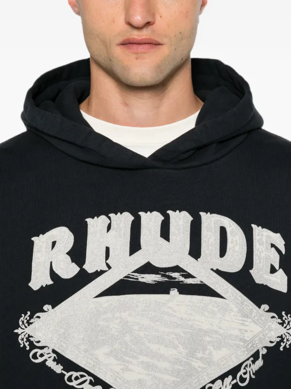 RHUDE ロゴ パーカー | ブラック | FARFETCH JP