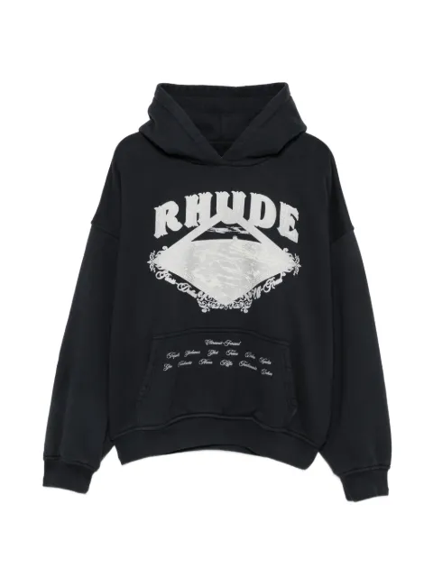 RHUDE logo-print pouch-pocket hoodie