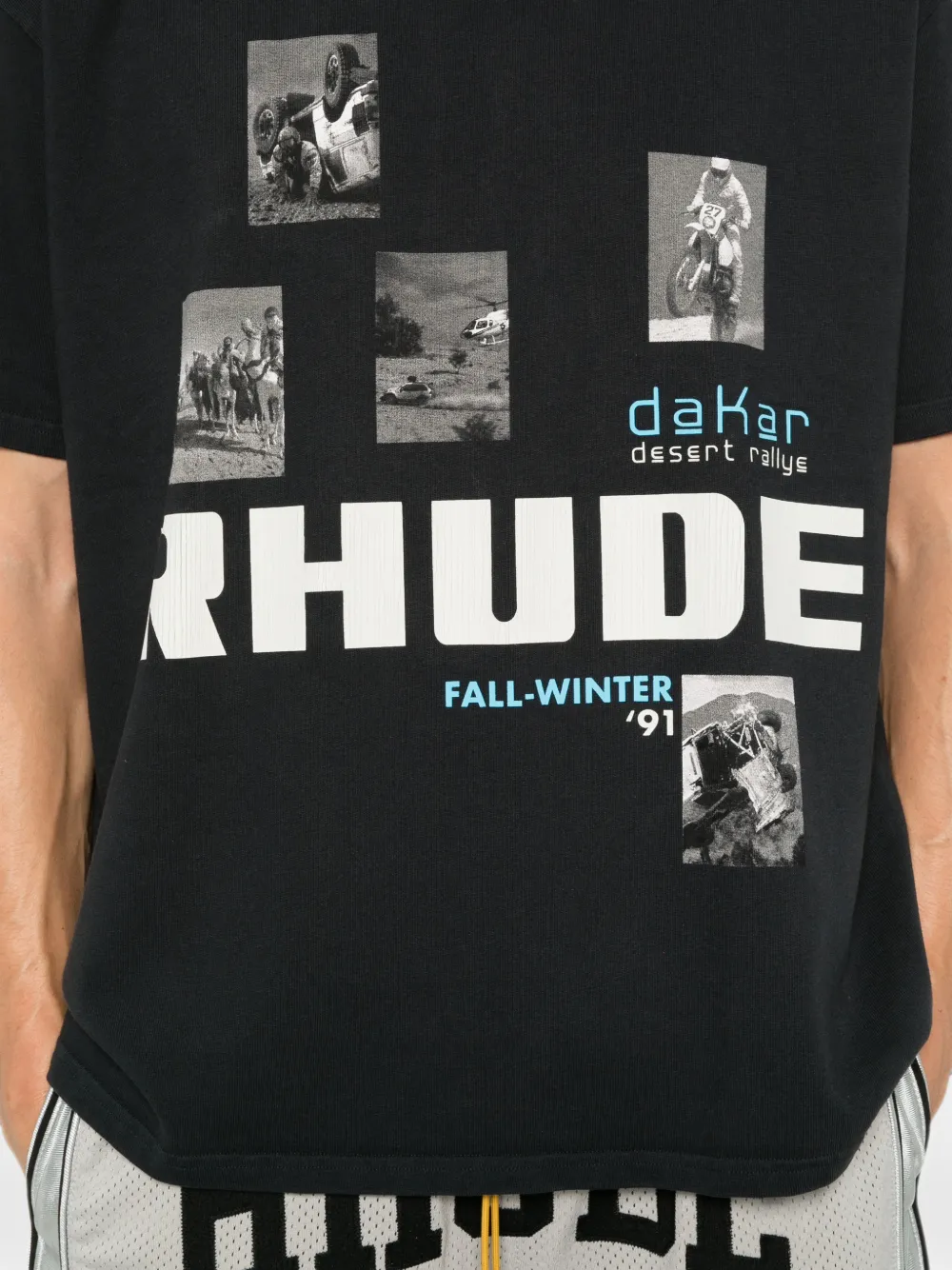 RHUDE Winter 91 T-shirt Zwart