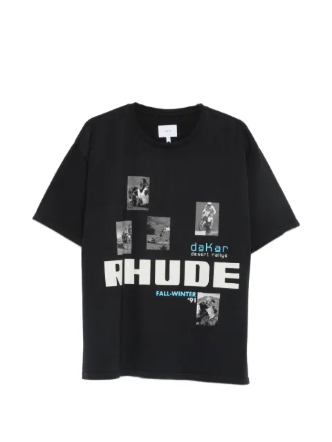 RHUDE logo-print graphic-print T-shirt