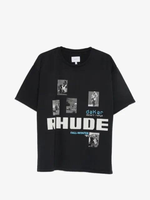 RHUDE logo-print graphic-print T-shirt