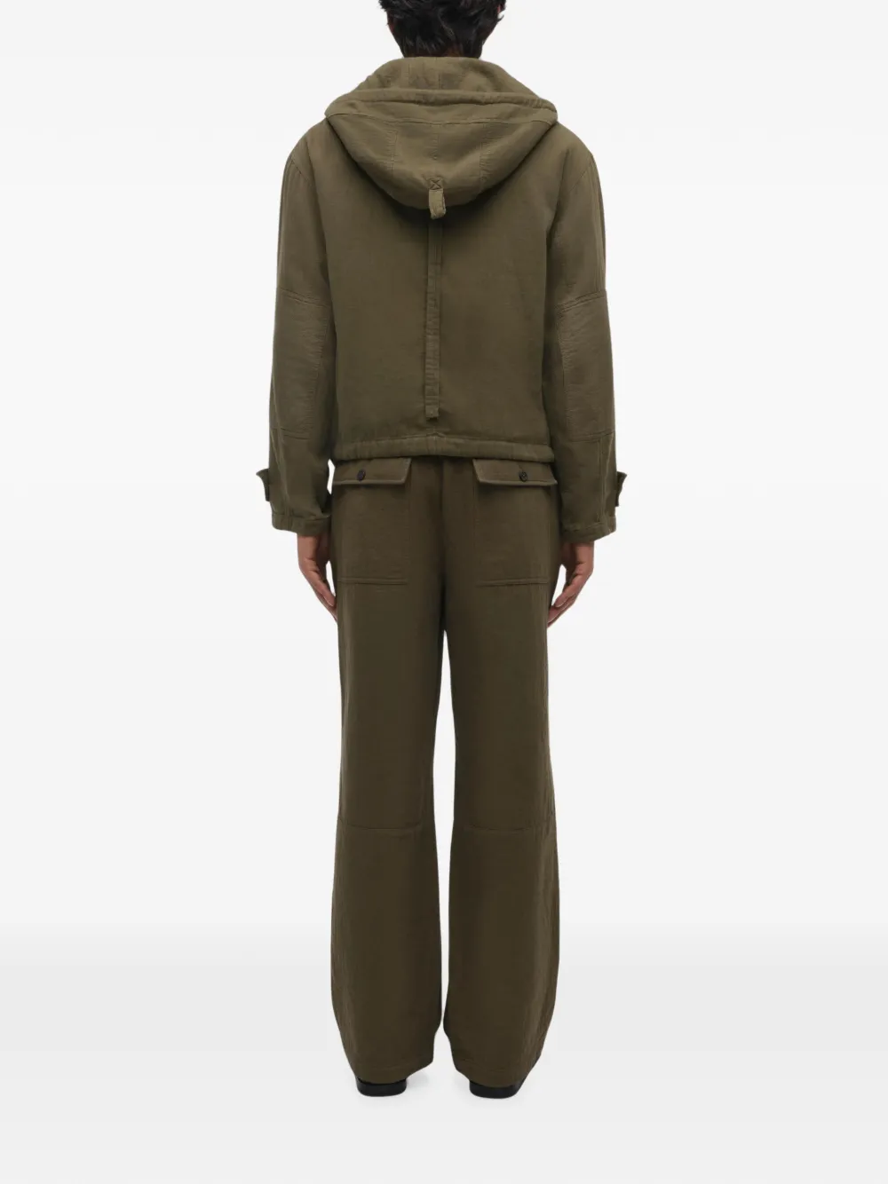 SIMKHAI Hooded Field Jacket in Green, view 5