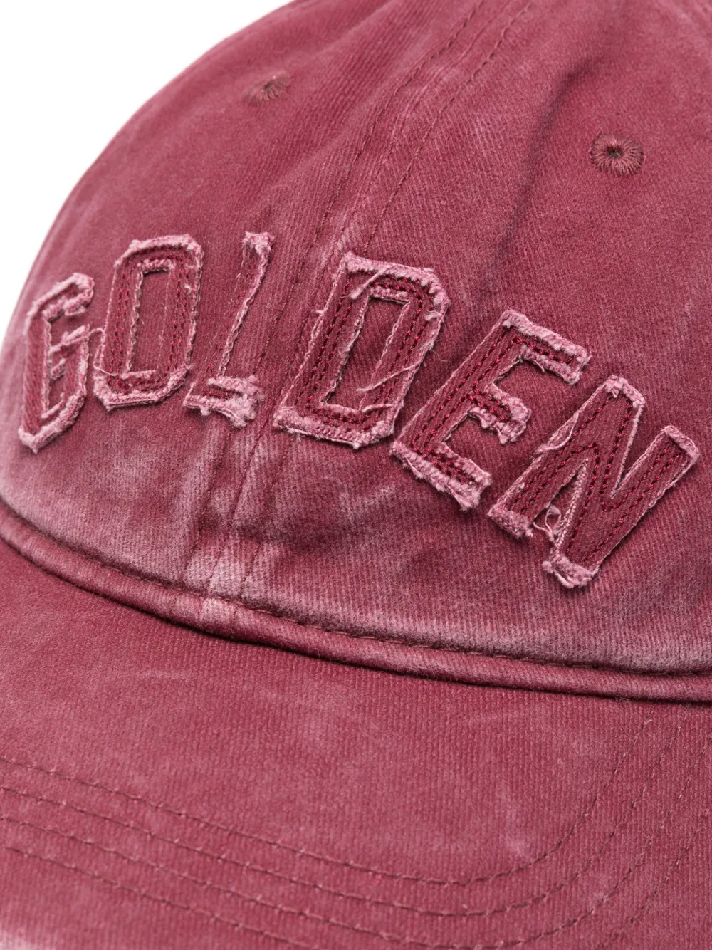 Golden Goose Honkbalpet met stervormige studs en logo-patch Rood