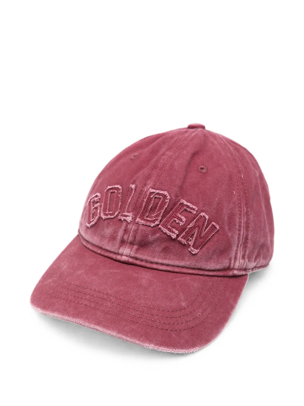 Golden Goose logo-patch star-stud baseball cap - Rosso