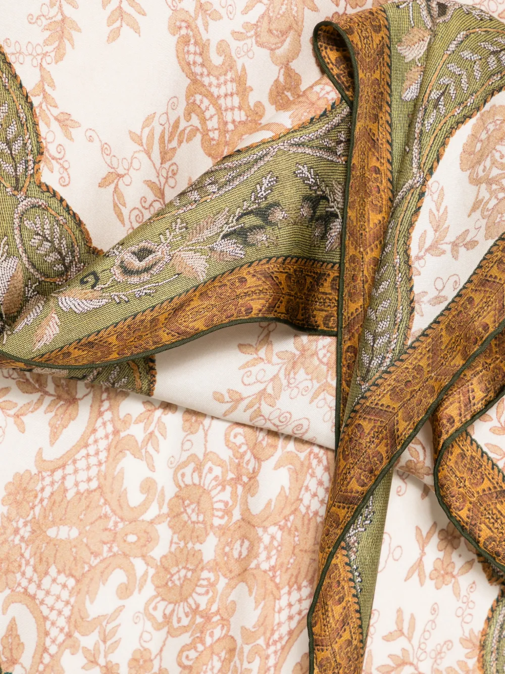 Pierre-Louis Mascia Sjaal met bloemenprint Beige