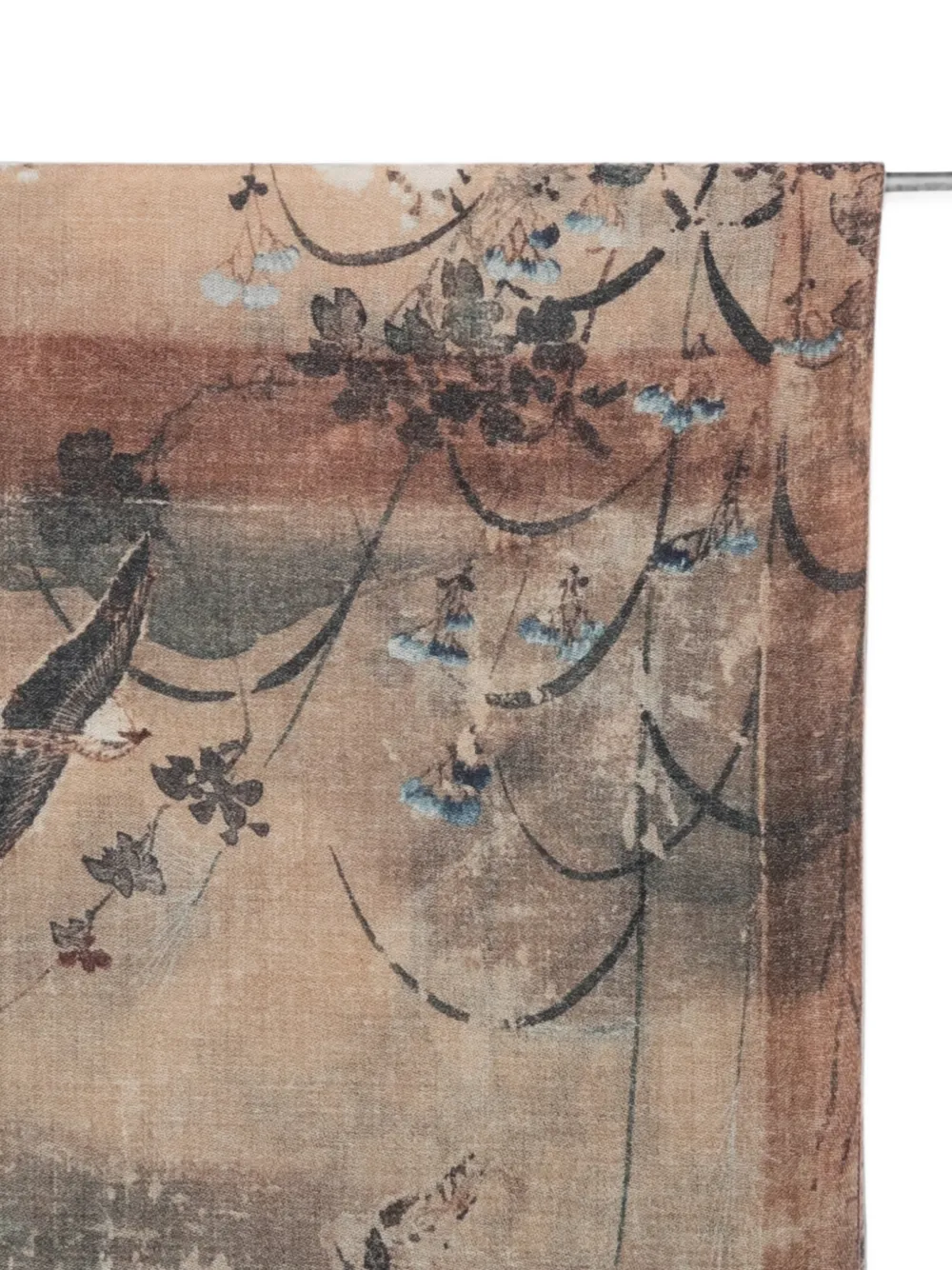 Pierre-Louis Mascia Sjaal met bloemenprint Beige