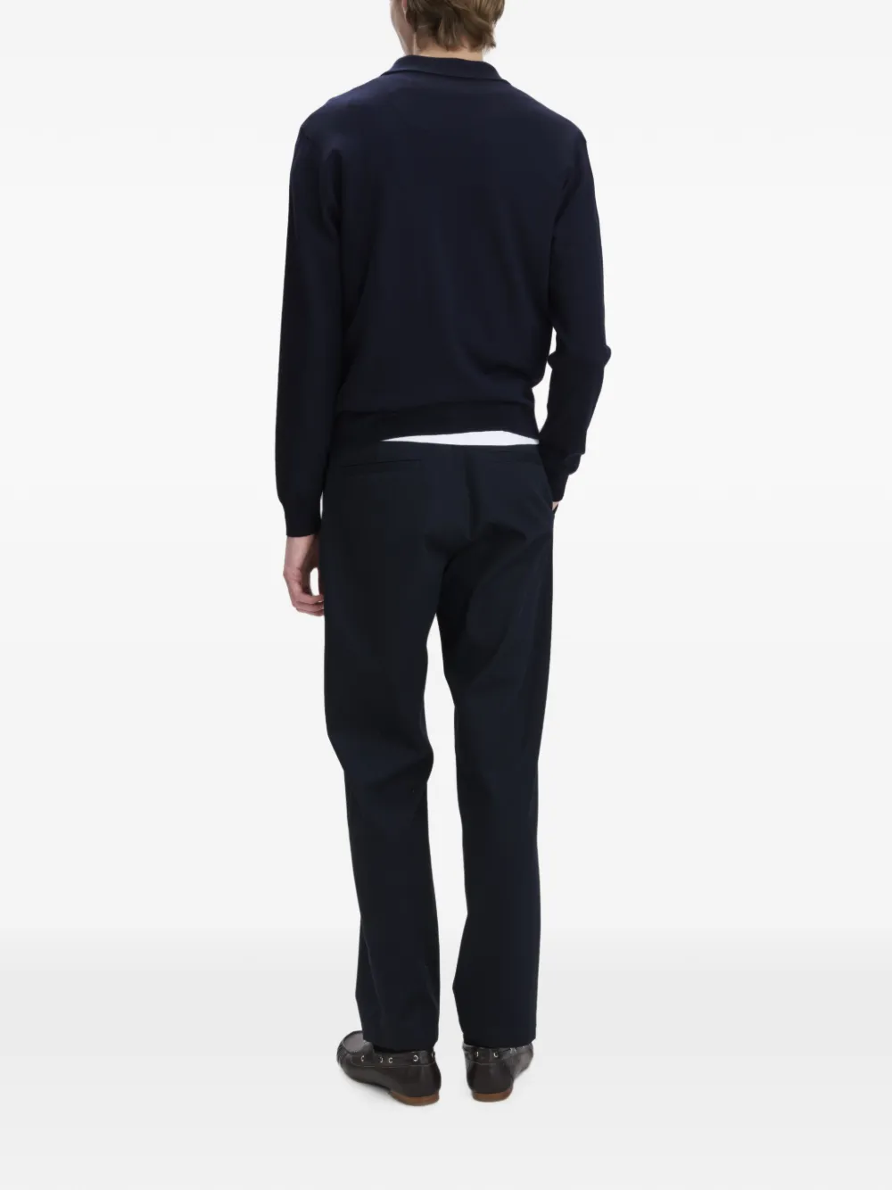 A.P.C. Poloshirt met lange mouwen Blauw