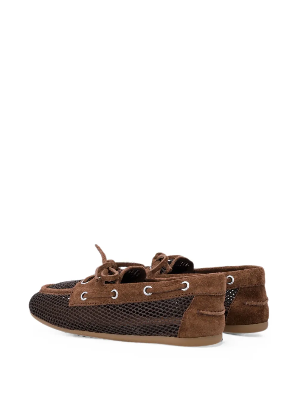 Miu mesh and suede deck shoes Bruin