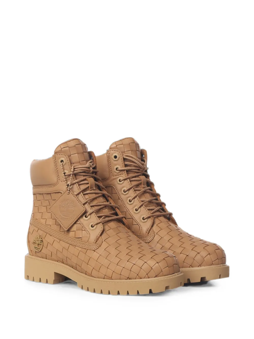 Timberland woven-leather hiking boots Beige