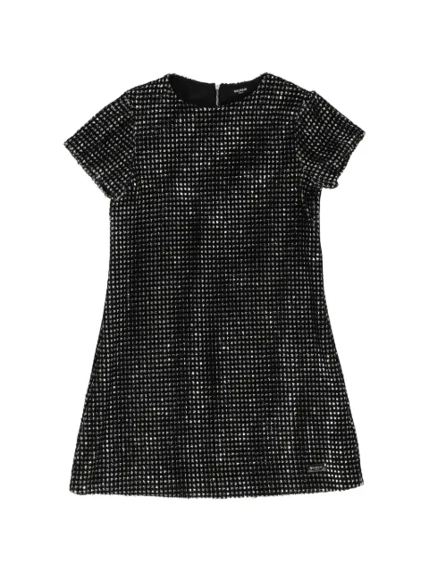Balmain Kids sequin-embellished short-sleeve dress