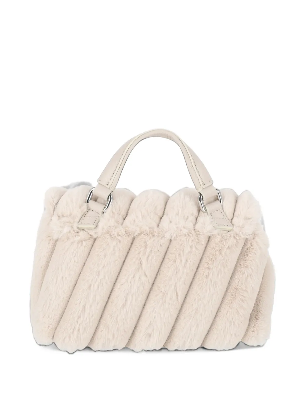 Zanellato Postina Fiocco faux-fur shoulder bag Wit