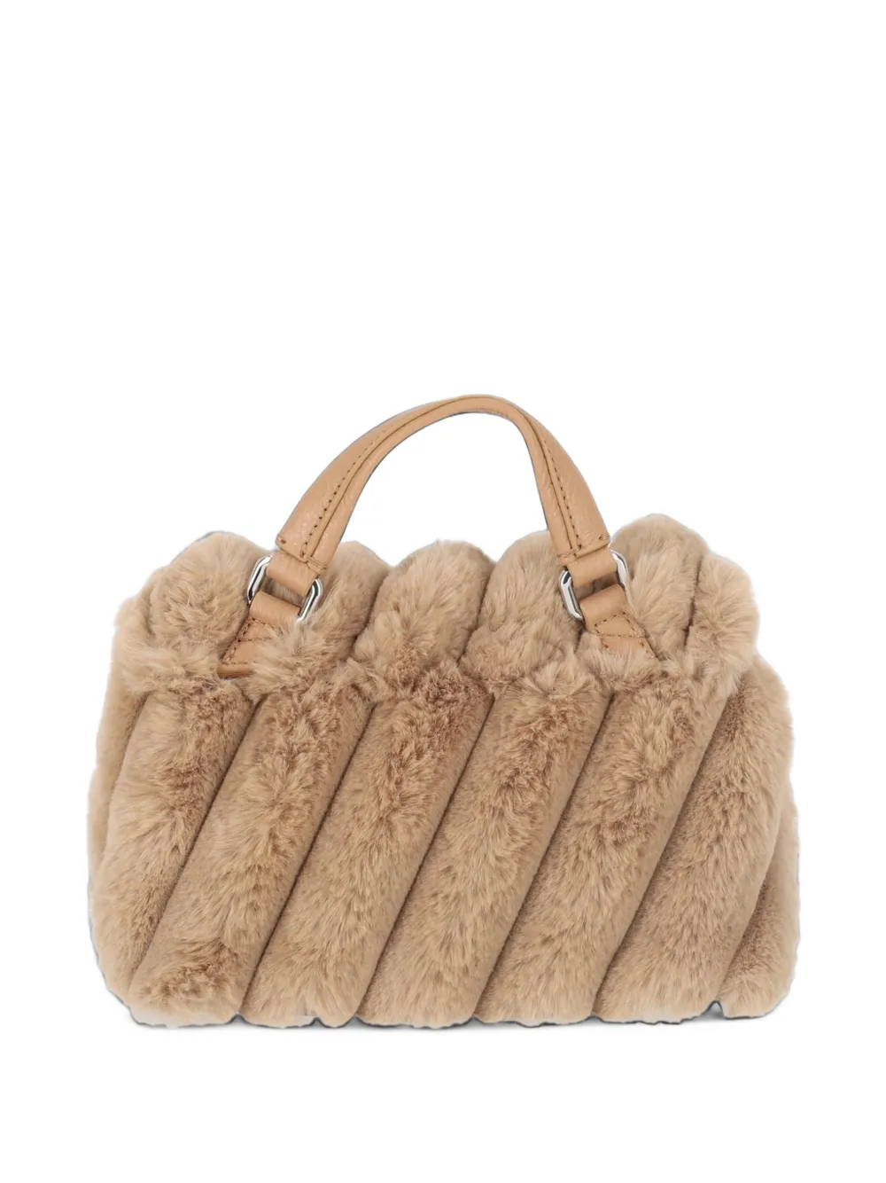 Zanellato Postina faux-fur shoulder bag Bruin