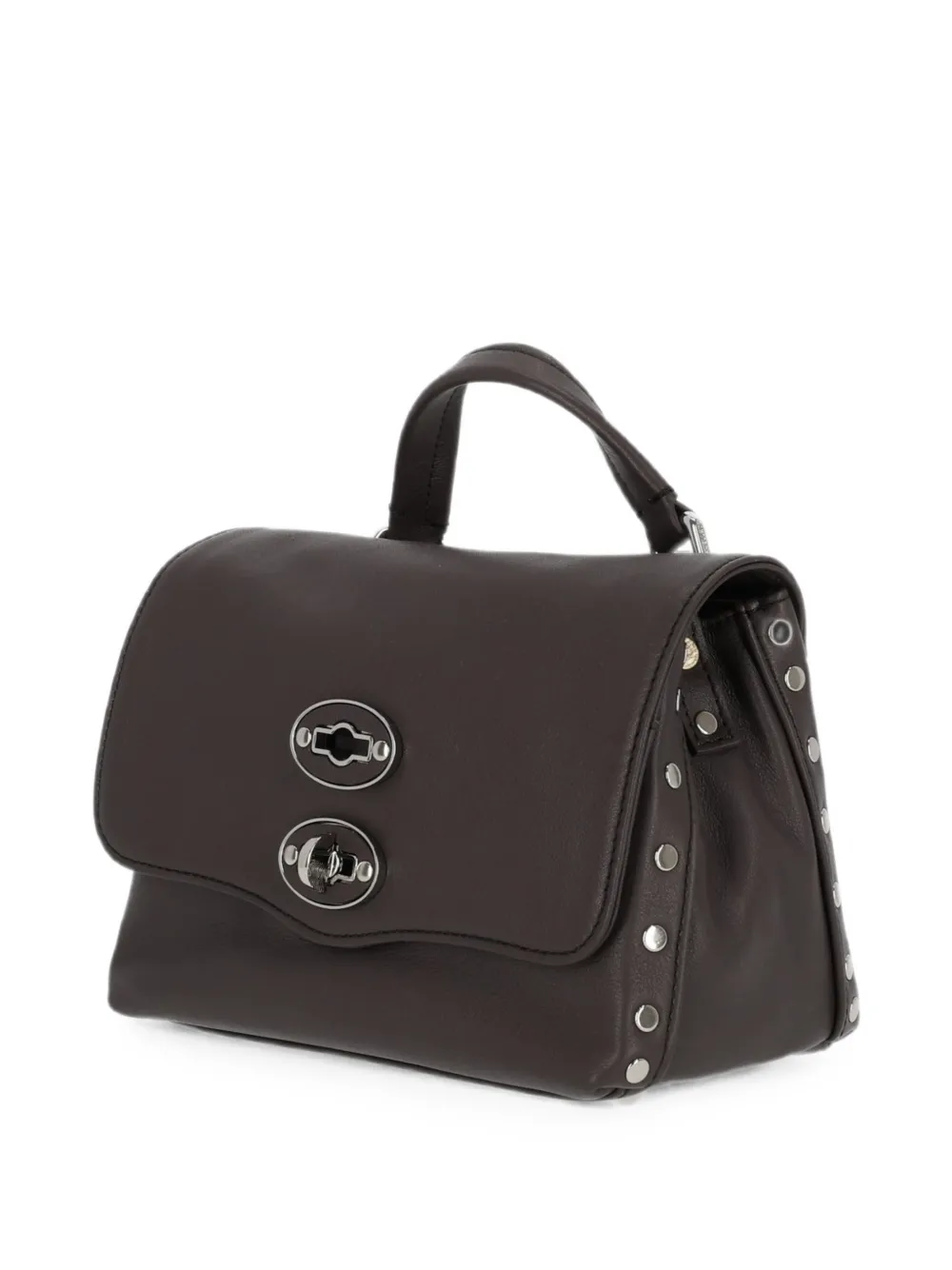 Zanellato Baby Postina shopper verfraaid met studs Bruin