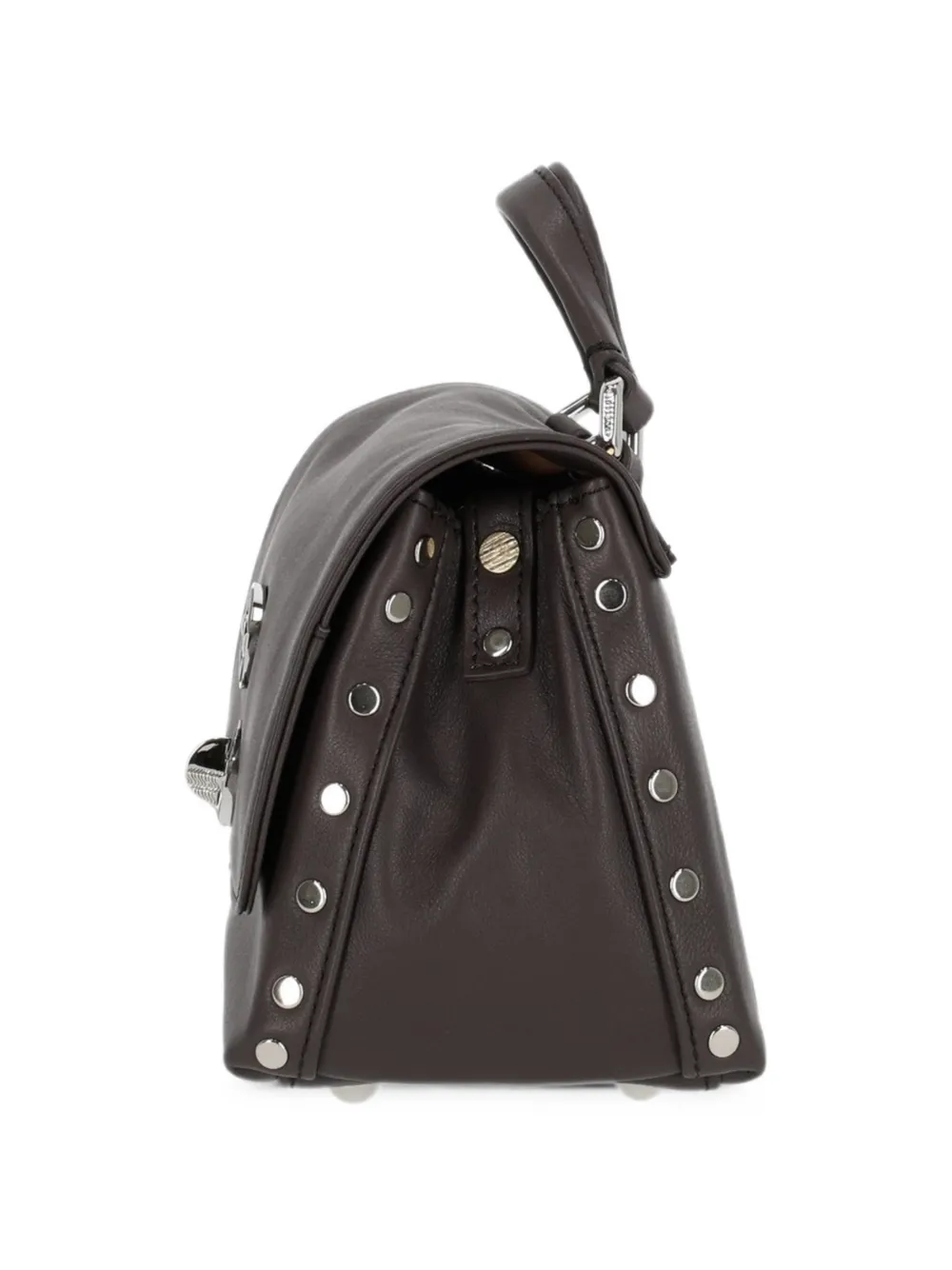 Zanellato Baby Postina shopper verfraaid met studs Bruin