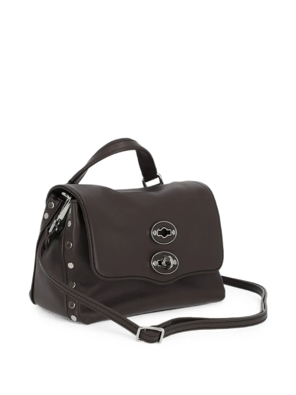 Zanellato Baby Postina shopper verfraaid met studs Bruin