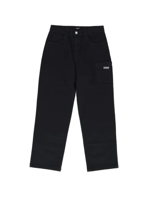 Balmain Kids logo-plaque cargo jeans