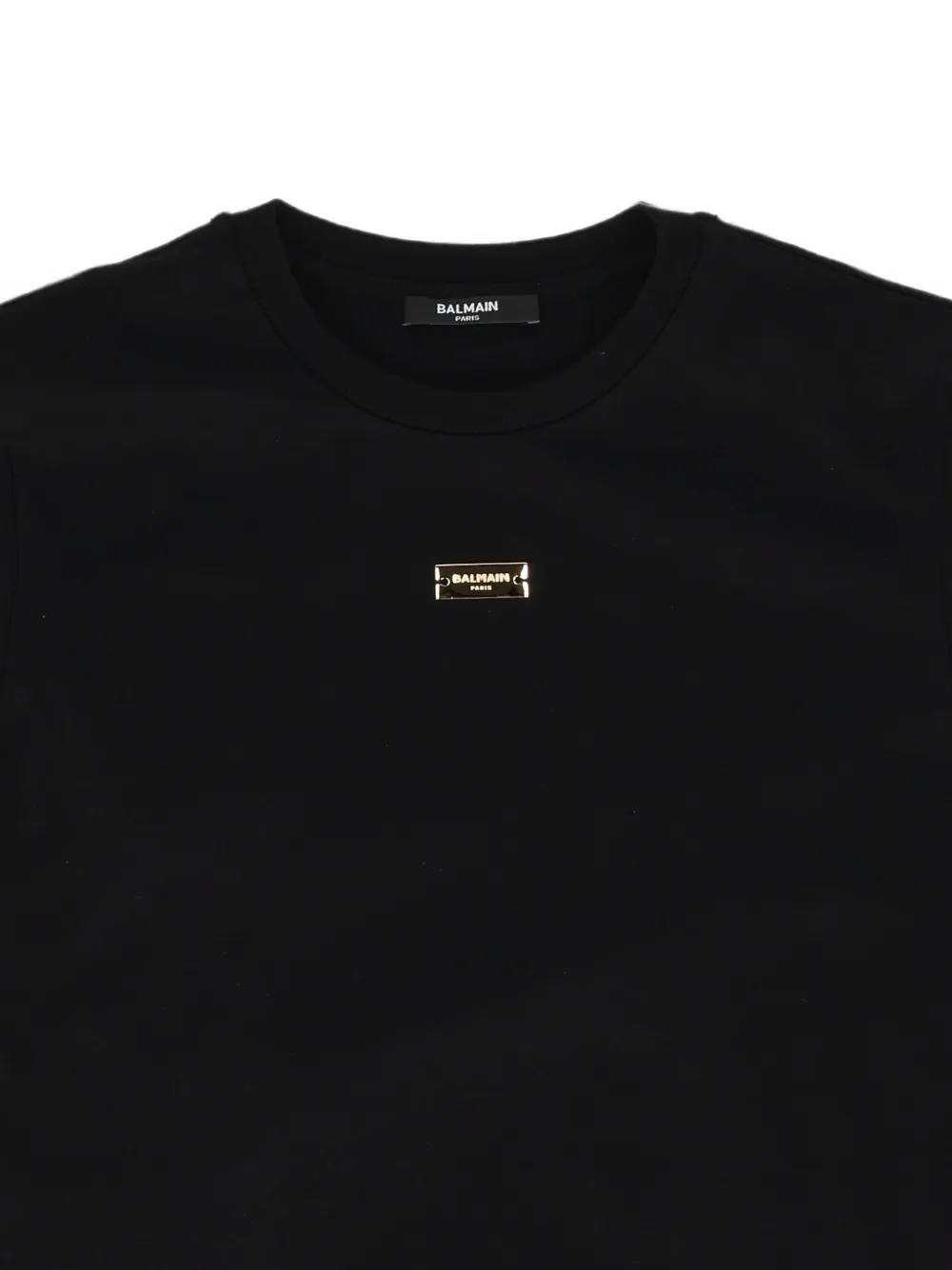 Balmain Kids T-shirt met logoplakkaat Zwart