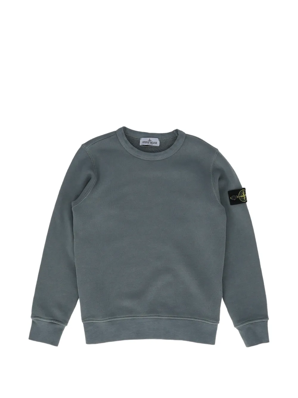Stone Island Junior logo-patch long-sleeve sweatshirt - Blu